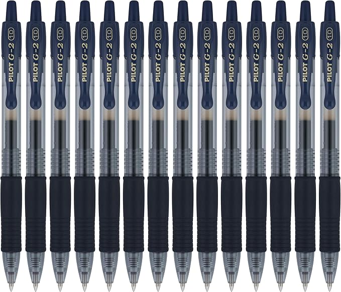 Pilot, G2 Premium Gel Roller Pens, Bold Point 1 mm, Pack of 14, Navy