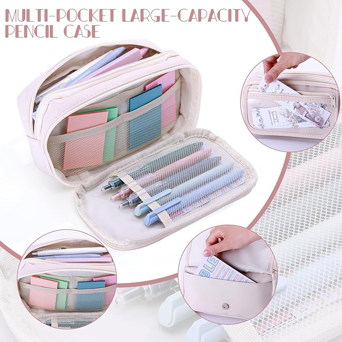 XKDOUS Bible Study Supplies Journaling Kit for Women, Bible Study Kit, 12 Pastel Highlighters and 12 Pens No Bleed, 75 Laminated Tabs, Prayer Journal Pencil Case and More, Pink