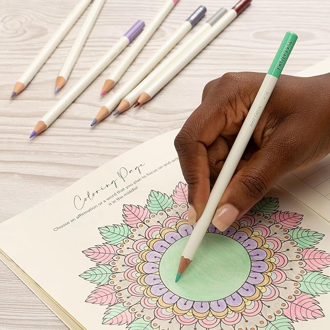 Tombow 51529 Irojiten Colored Pencil Set, Tranquil. Includes 12 Premium Colored Pencils, Sharpener, and Colored Pencil Eraser