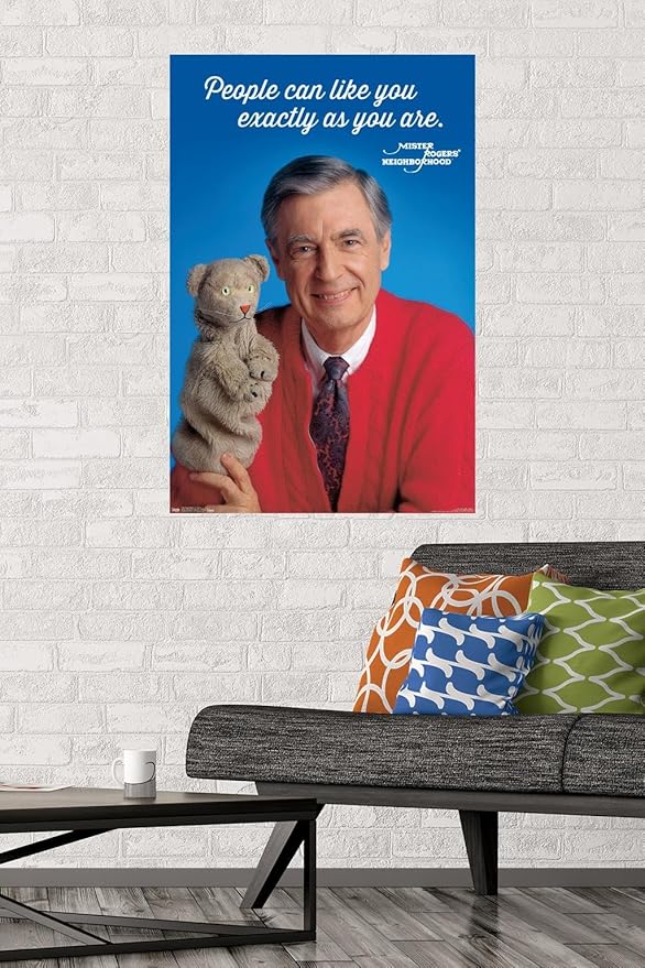 Trends International Mister Rogers - As You Are Wall Poster, 22.375" x 34", Premium Poster & Mount Bundle