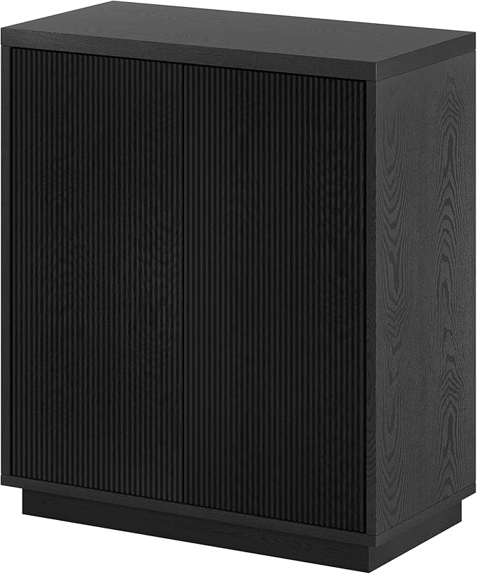 Henn&Hart Alston Accent Cabinet, 28" Wide, Black Grain