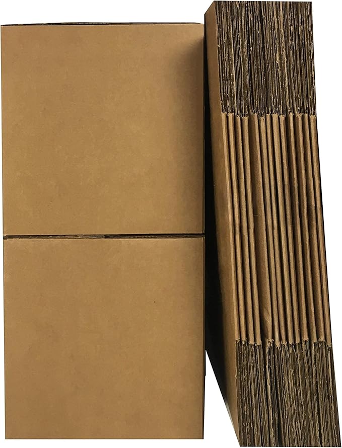 Amazon Basics Cardboard Moving Boxes for Packing and Shipping, Small Size, 16" x 10" x 10", Brown, 15-Pack