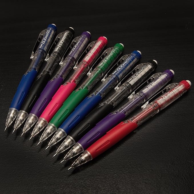 Pentel Twist-Erase Click Mechanical Pencil, (0.9mm), Pack of 6 Pencils with 2 Pack of Lead Refills (PD279TLBP6M)
