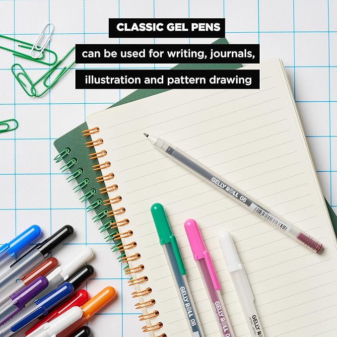SAKURA Gelly Roll Classic, Fine Pt, Colors may vary, 5 Count