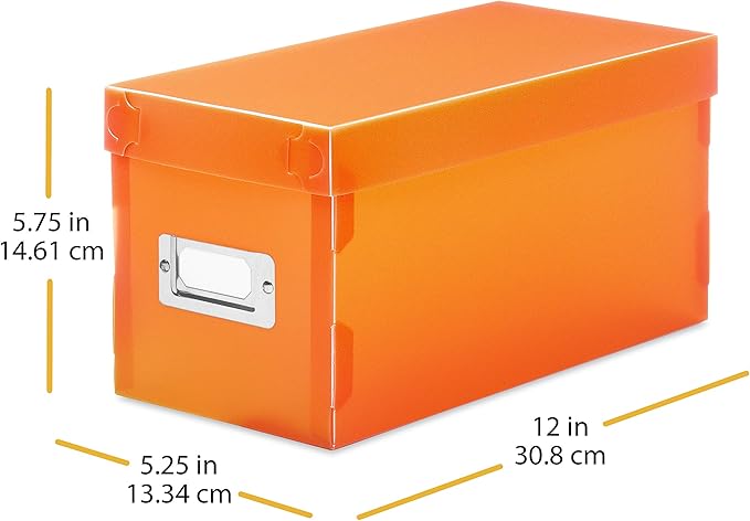 Whitmor 6754-373-5 Plastic CD Boxes Set of 5 Assorted Colors