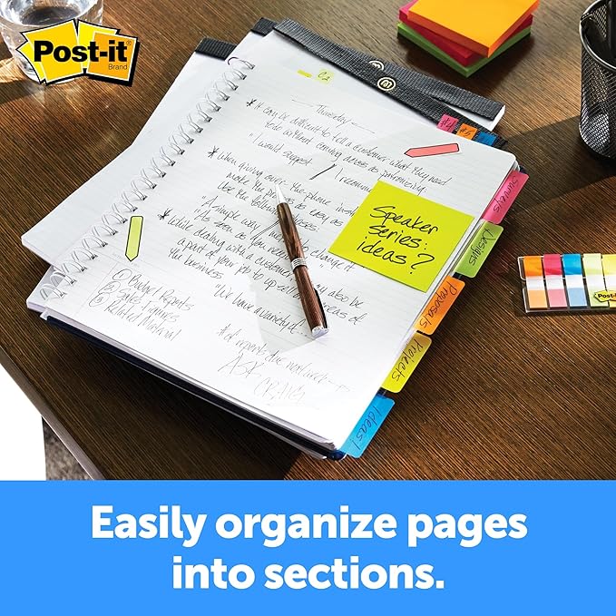 Post-it Tabs, 2 inches, Solid White, On-The-Go Dispenser, 50 Tabs per Pack (686F-50WH) | 24 Pack