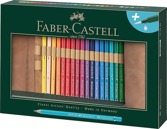 Faber-Castell 117530 Albrecht Dürer, Watercolor Pencils, Pencil Roll, Set of 30 Colors