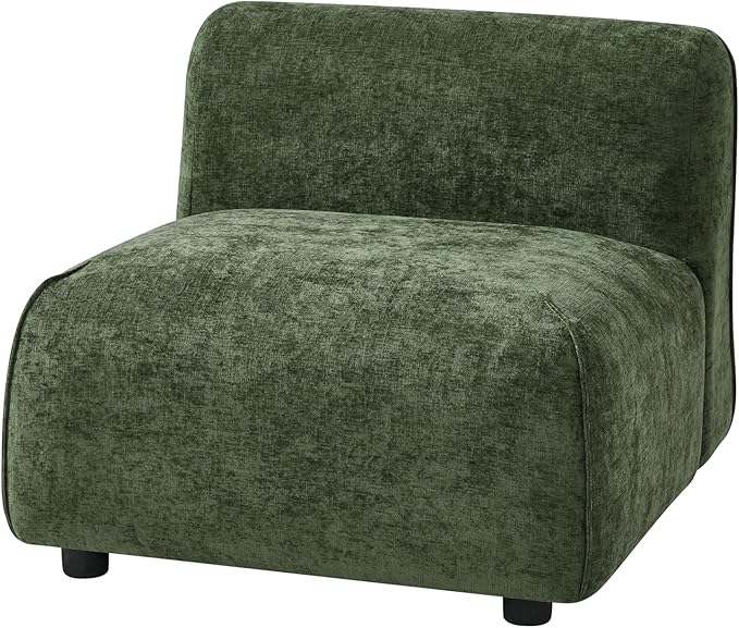 Christopher Knight Home Milio Modern Accent Chair with Ottoman Foot Rest, Wooden Frame Club Chair and Ottoman, Comfy Living Room Lounge Chair with Coffee Table, Single Sofa and Footstools, Green