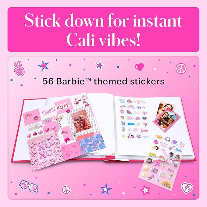Kodak x Barbie Printomatic Full-Color Instant Print Digital Camera Barbie Gift Bundle (Iconic Style)+ Barbie Camera Case, Photo Album, Sticker & Hanging Frames, 50 Stickers + Zink Paper (20 Sheets)