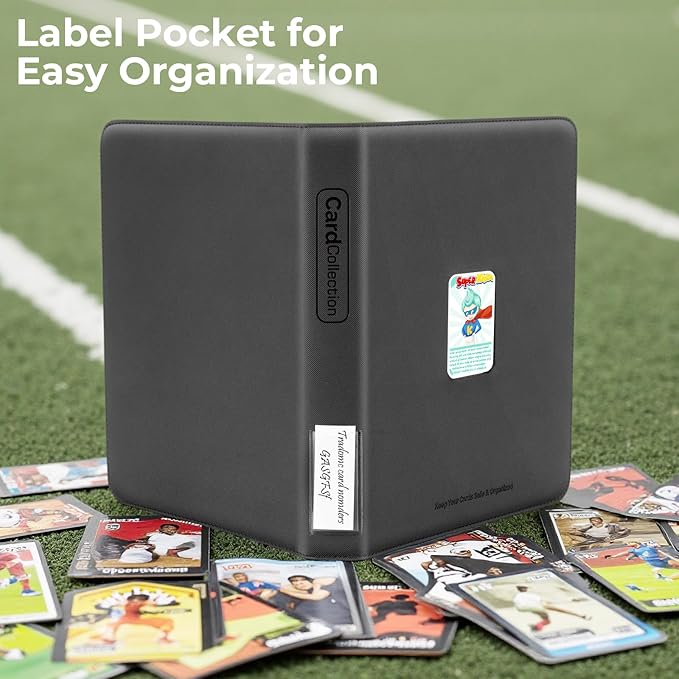 Premium 936 Pockets Leather Baseball Trading Cards Binder w/Zipper Large Capacity Collector Cards Book Album with Display Window, Compatible with TCG MTG Sport Football Soccer Cards