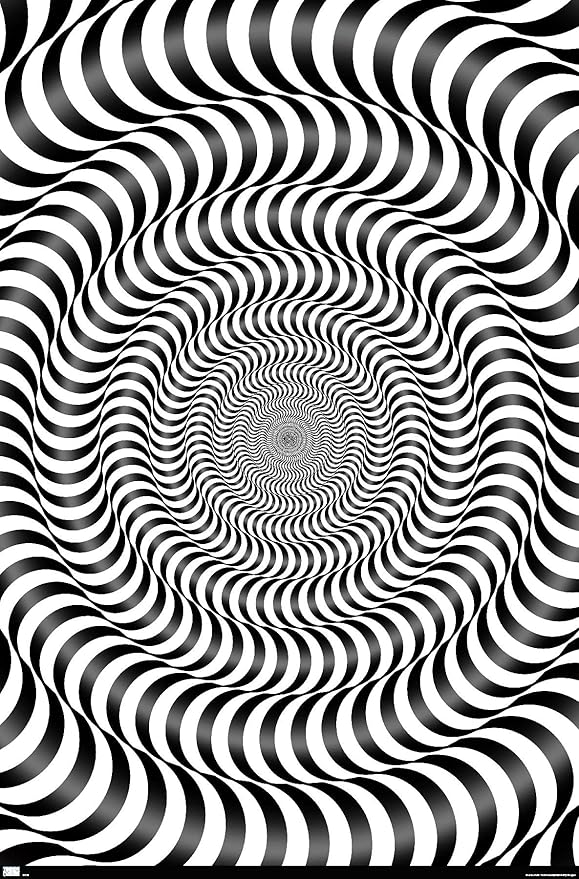 Trends International Zebra Stripe Optical Illusion Wall Poster, 14.725" x 22.375", Premium Unframed Version