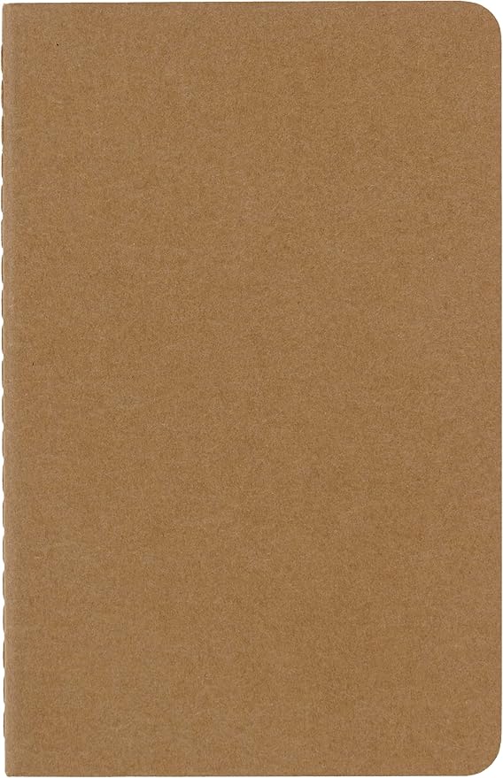 Moleskine Cahier Journal, Soft Cover, Large (5" x 8.25") Ruled/Lined, Black, 80 Pages (Set of 3)