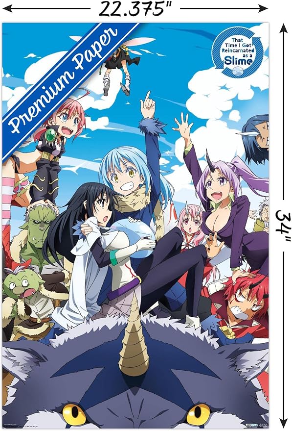 Trends International That Time I Got Reincarnated As A Slime - Group Wall Poster, 22.375" x 34", Premium Unframed Version