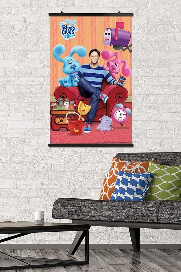 Nickelodeon Blue's Clues - Group Wall Poster, 34L" x 22.4W", Premium Poster & Clip Bundle