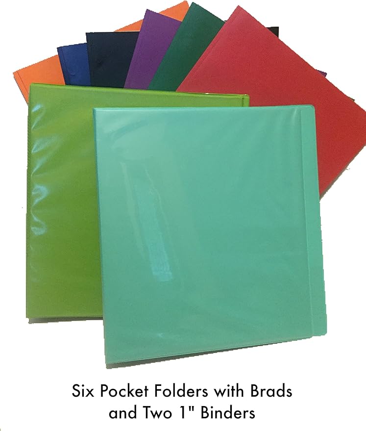 Secondary School Supply Pack - 25 Essential Items for College, High School or Middle School. Includes Pencils, Paper, Binders, Notebooks, Folders and More! 25 Piece Bundle