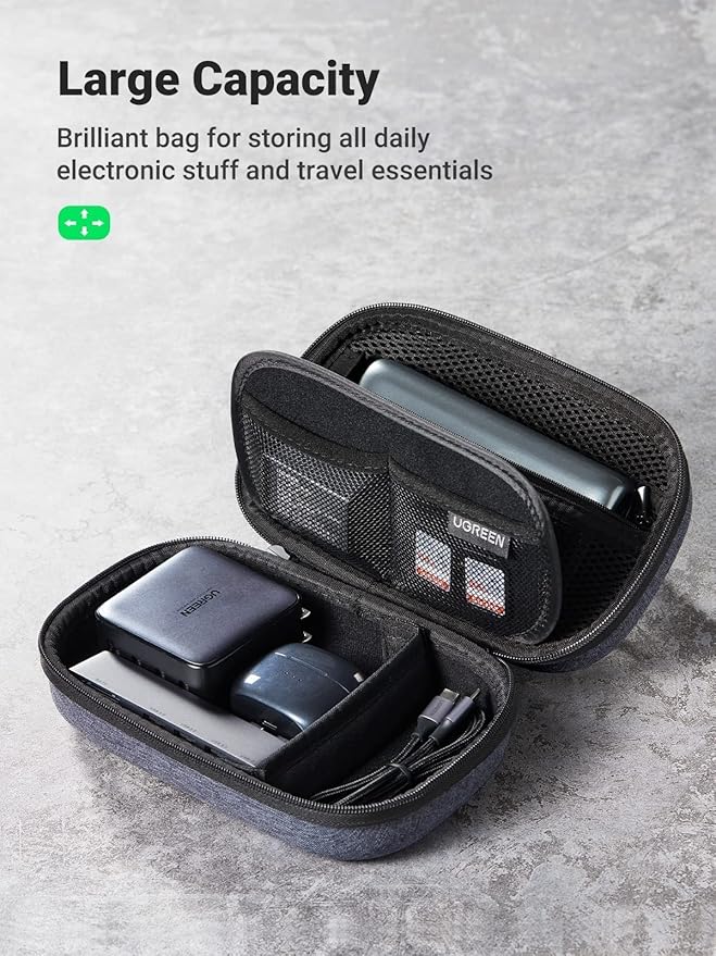 UGREEN Electronics Cable Organizer Bundle with Travel Case