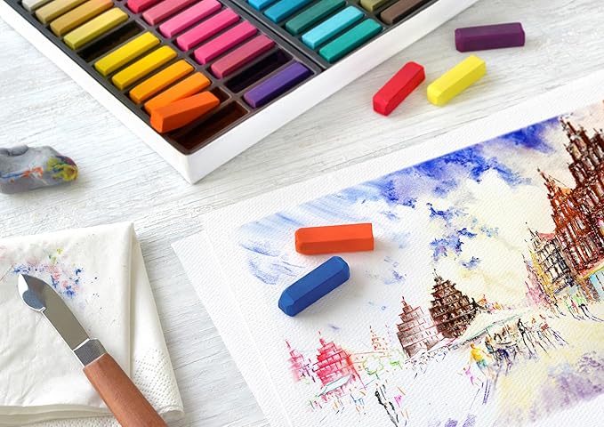 Faber-Castel FC128272 Creative Studio Soft Pastel Crayons (72 Pack), Assorted