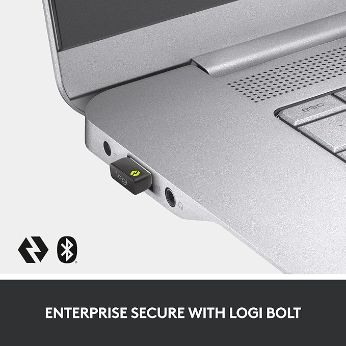 Logitech MX Keys Combo for Business | Gen 2, Full Size Wireless Keyboard and Wireless Mouse, with Keyboard Palm Rest, Bluetooth, Logi Bolt, Quiet Clicks, Windows/Mac/Chrome/Linux - Graphite