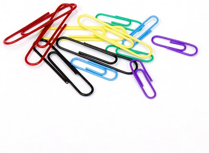 U Brands Paper Clips, Medium 1-1/8-Inch and Large 2-Inch Sizes, Assorted Colors, 450-Count - 661U08-24