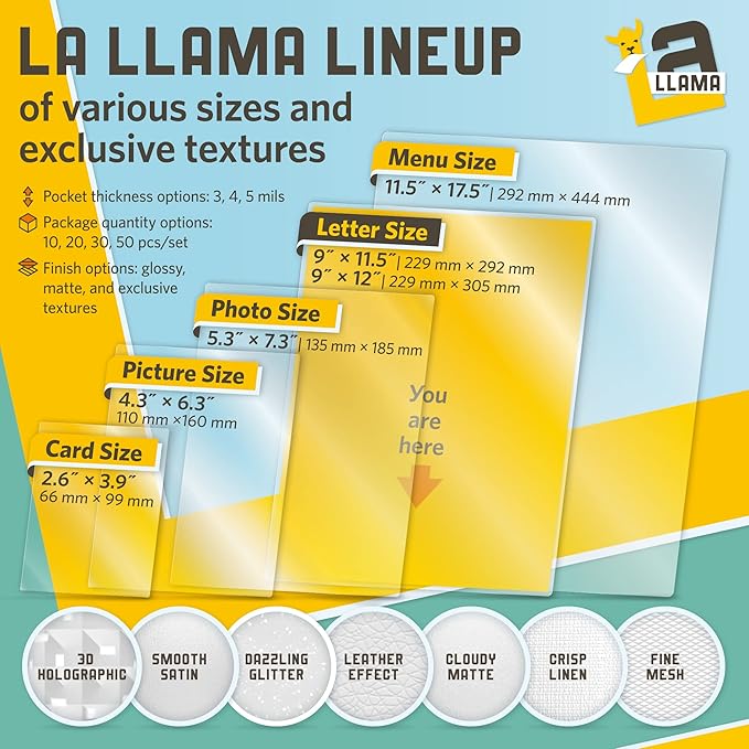 Self Adhesive Lamination Sheets, 9 x 11.5 Inches, 4 Mil Thick, Suited for Letter Size Self Seal Laminating Sheets 8.5 x 11, 20 Pack