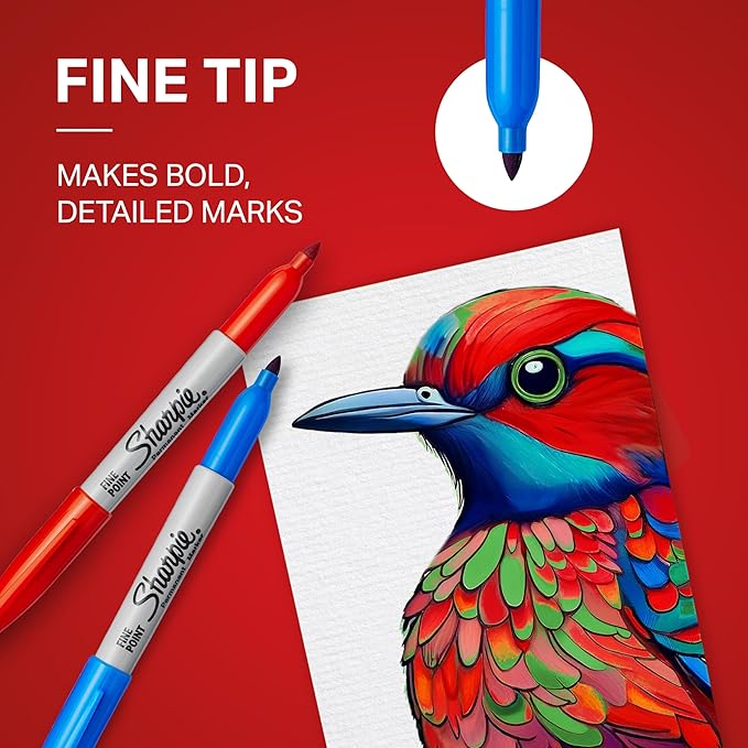 Sharpie Permanent Marker | Fine Point for Bold Details | Black Ink | 1 Marker Pen