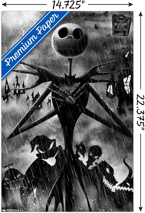 Trends International Disney Tim Burton's The Nightmare Before Christmas - Shadows Wall Poster, 22.4L x 14.7W, Premium Unframed Version