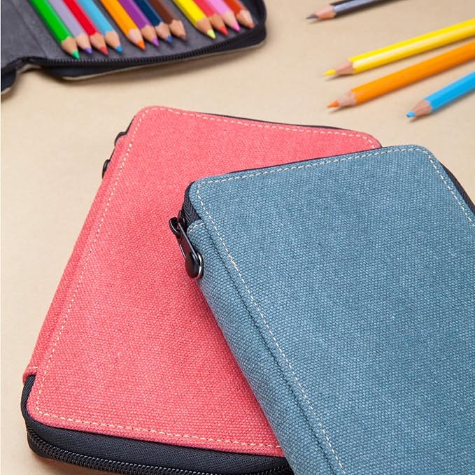 Speedball Art Products 252240 Canvas Case 24 Pencil Storage Canvas Pencil Case, Chocolate