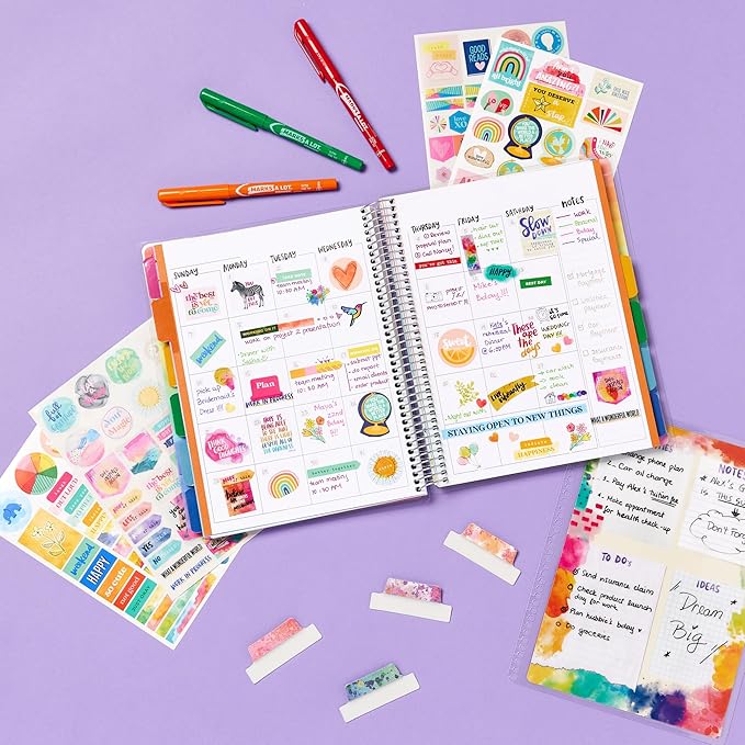 Avery + Amy Tangerine Designer Collection Planner Stickers, 20 Sticker Sheets, 744 Total, Weekly, Monthly and Daily Accessories for Journals and Calendars (6782)