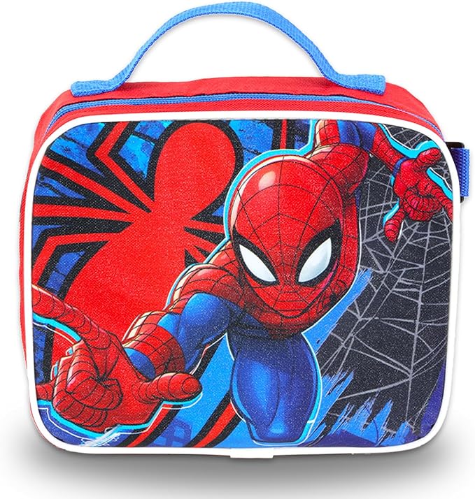 Marvel Spiderman Backpack Set - Bundle with 16" Bag, Lunch Box, Stationery, Water Bottle, Stickers, and More | Marvel School Supplies Kit for Kids