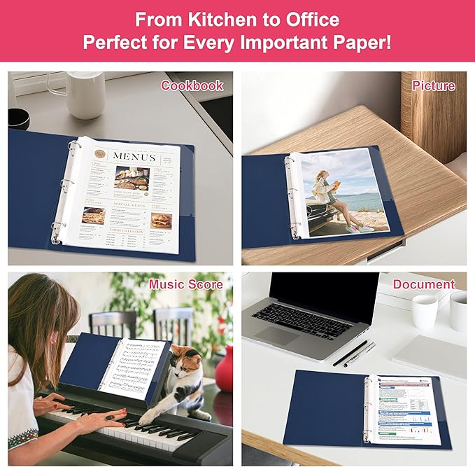 500-Pack Standard Weight Sheet Protectors 8.5"x11" Top-Loading Acid-Free Document Sleeves for School, Office, Home & 3-Ring Binders