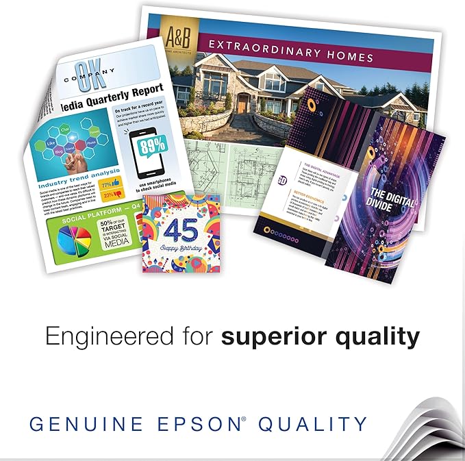 Epson S041069L Matte Presentation Paper, 27 lbs., Matte, 13 x 19 (Pack of 100 Sheets)