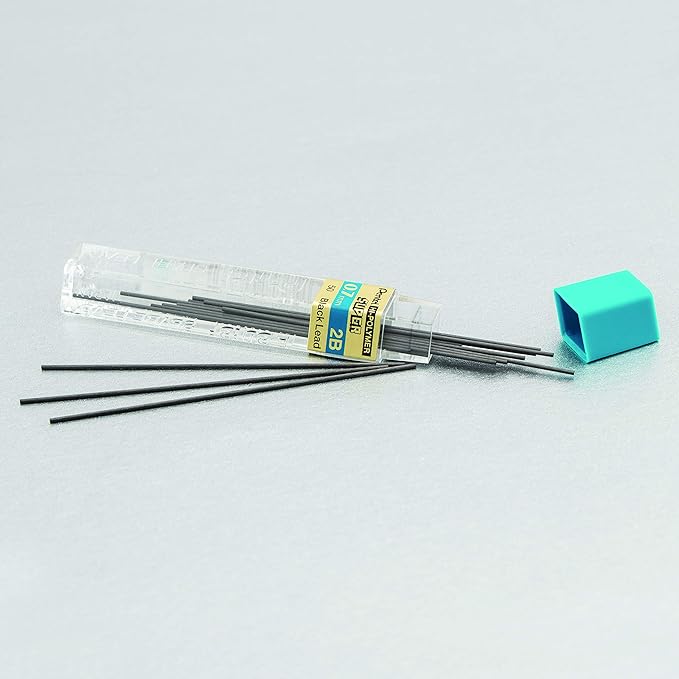 Pentel Super Hi-Polymer Lead Refill, 0.7mm Medium, 2B, 144 Pieces of Lead (50-2B)
