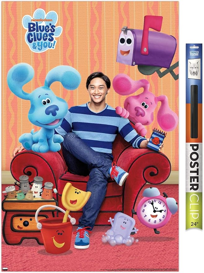 Nickelodeon Blue's Clues - Group Wall Poster, 34L" x 22.4W", Premium Poster & Clip Bundle