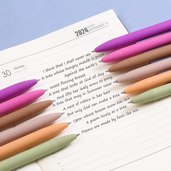 Mr. Pen- Retractable Gel Pens, 12Pack, Black Ink, Late Harvest Color Barrel Gel Pens Fine Point 0.5mm, Gel Ink Pens, Aesthetic Pens for Journaling Fine Tip Pens