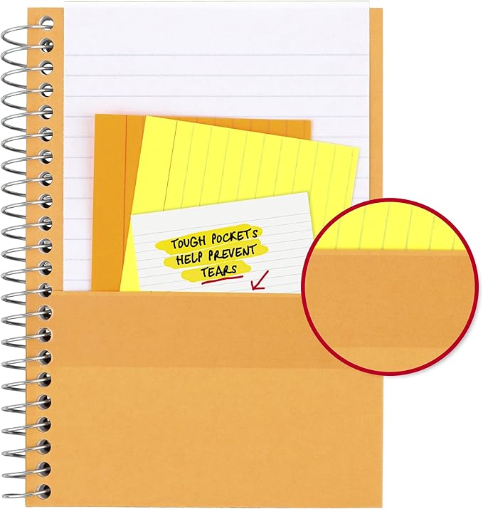 Five Star Spiral Notebook, 1 Subject, College Ruled Paper, 4-3/8" x 7", Personal Size, 80 Sheets, Fights Ink Bleed, Water Resistant Cover, Tidewater Blue (450048CG1-ECM)