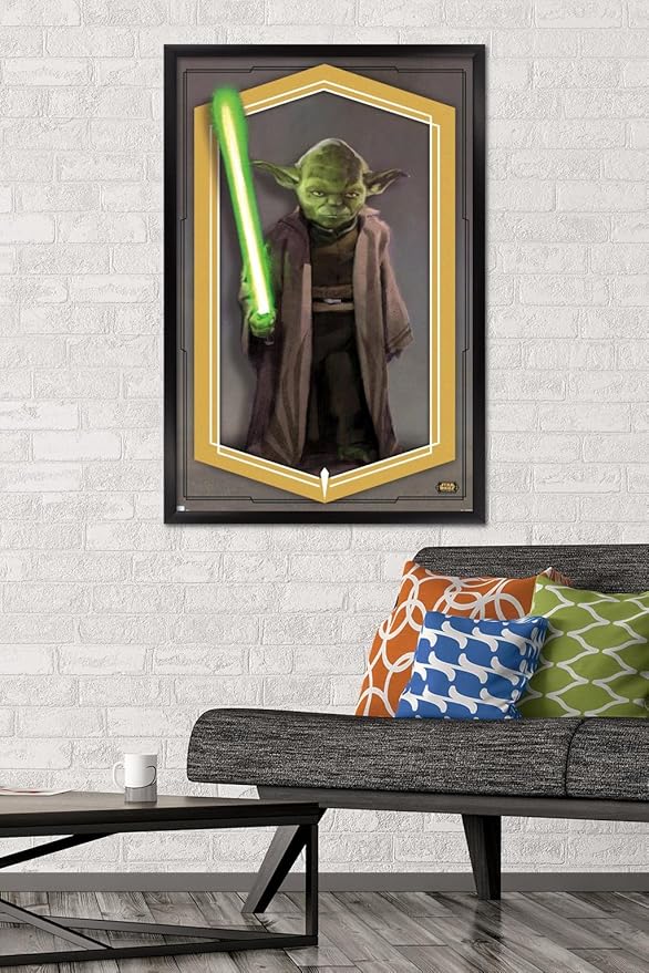 Trends International Star Wars: The High Republic - Yoda Wall Poster, 22.375" x 34", Black Framed Version