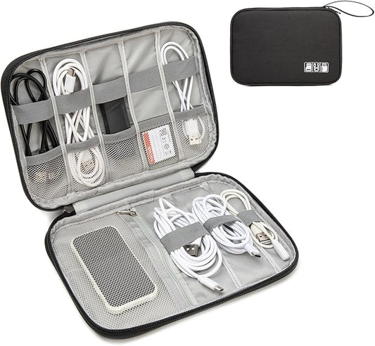 Electronics Organizer Travel Case,Travel Cable Organizer Pouch - Portable Storage Bag for Cord, Charger, Phone, Earphone, Electronic Accessories for Travel & Daily Use