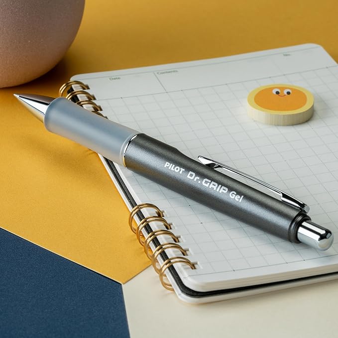 PILOT Dr. Grip Limited Refillable & Retractable Gel Pen, Fine Point, Black, Single Pen - Ideal for School, Journaling & Office Writing