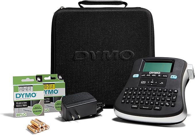 DYMO Label Maker 210D Label Maker, 2 Lines, 6 1/10w x 6 1/2d x 2 1/2h, 3" (1738976)