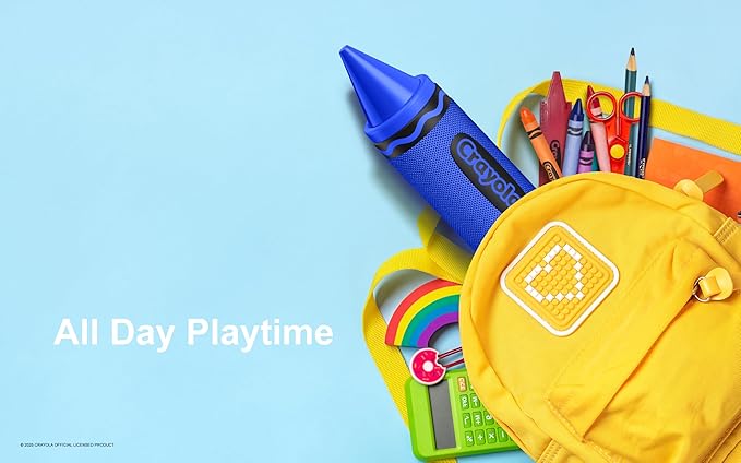 Crayola Kids Crayon Speakers Bluetooth Wireless, Portable Bluetooth Speakers 20W Peak Power HD Sound, Mini Bluetooth Speaker with TWS Pairing BT 5.3, FM Radio Home/Party/Outdoor/Travel