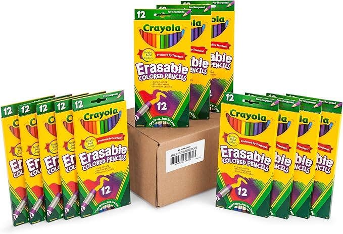 Crayola Erasable Colored Pencils, School Supplies, 12 Pack of 12 Count