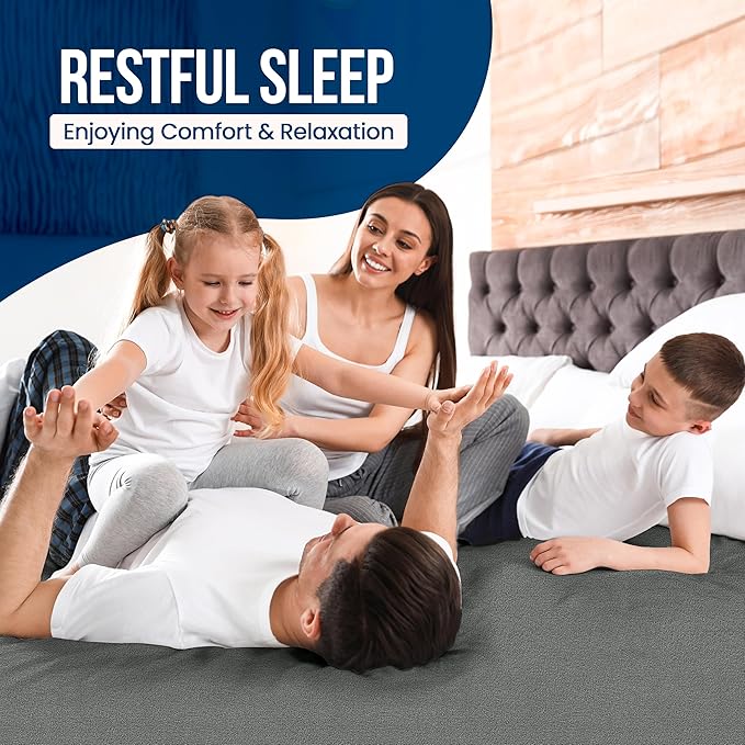Utopia Bedding Waterproof Mattress Protector Full Size, Premium 200 GSM Terry Mattress Cover, Soft & Breathable Bed Cover, Fitted Sheet Style with Stretchable Deep Pockets 15" (Gray)
