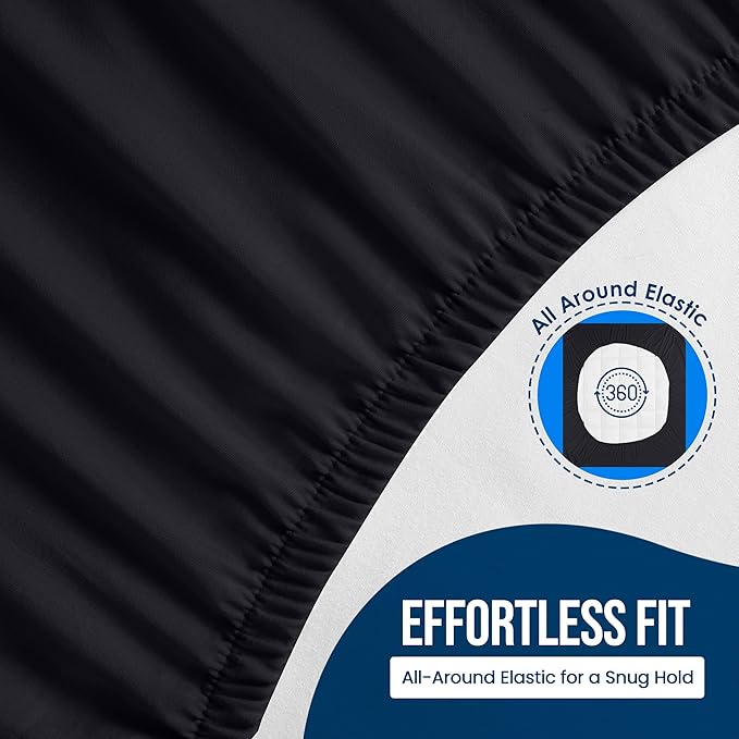 Utopia Bedding Waterproof Mattress Protector Twin Size, Premium 200 GSM Terry Mattress Cover, Soft & Breathable Bed Cover, Fitted Sheet Style with Stretchable Deep Pockets 15" (Black)