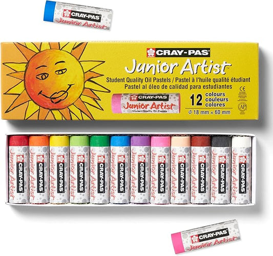 SAKURA Cray Pas Chubbies Junior Artist Oil Pastels, Colors may vary