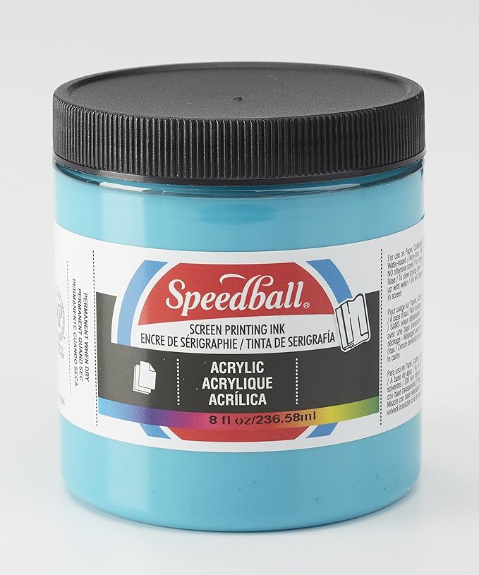 Speedball 004633 Acrylic Acrylic Screen Printing Ink, 8 fl. oz., Peacock Blue