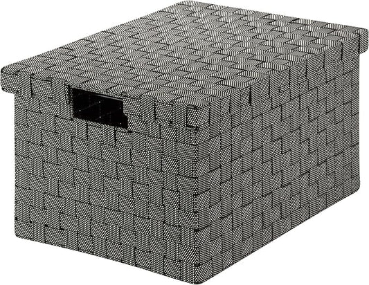 Honey-Can-Do Honey Can Do Large File Box, Speckled OFC-03703 Black