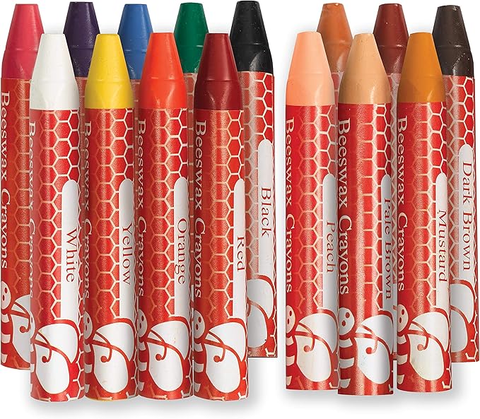 Faber-Castell World Colors Beeswax Crayons | 12 Blendable Skin Tone Colors | Screen-Free Coloring that Builds Color Skills | Easy-Grip, Non-Toxic for Preschoolers (Ages 3+)