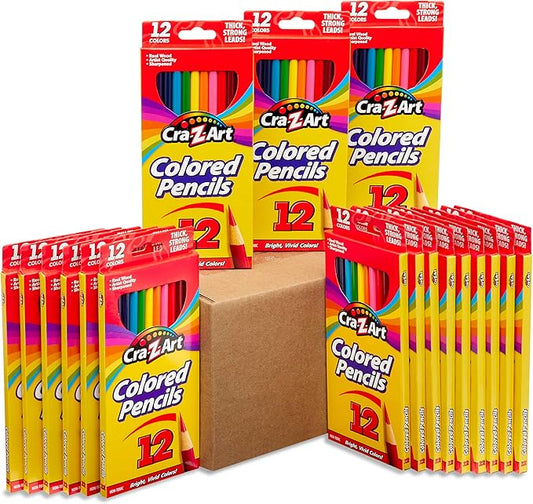 Cra-Z-Art Bulk Colored Pencils, 18 Packs of 12ct Colored Pencils, School Supplies, Classroom Supplies, Teacher Bulk Pack