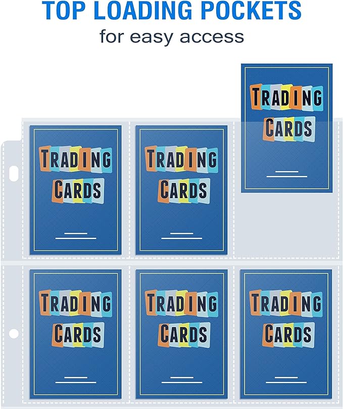 36 Pack 9 Pocket Page Protectors, Sooez Double Sided Trading Card Sleeves for 3 Ring Binder, Baseball Cards Holder, Protective Pages Sheets for Binders Album, Fit for Collectible Games, Sports Cards