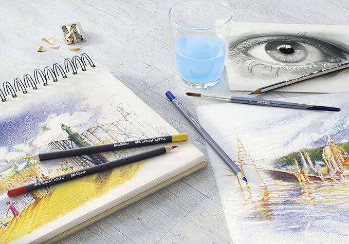 Faber-Castell Creative Studio Goldfaber Colour Pencil, (187), Light Yellow Ochre, Single Pencil, for Art, Craft, Drawing, Sketching, Home, School, University, Colouring